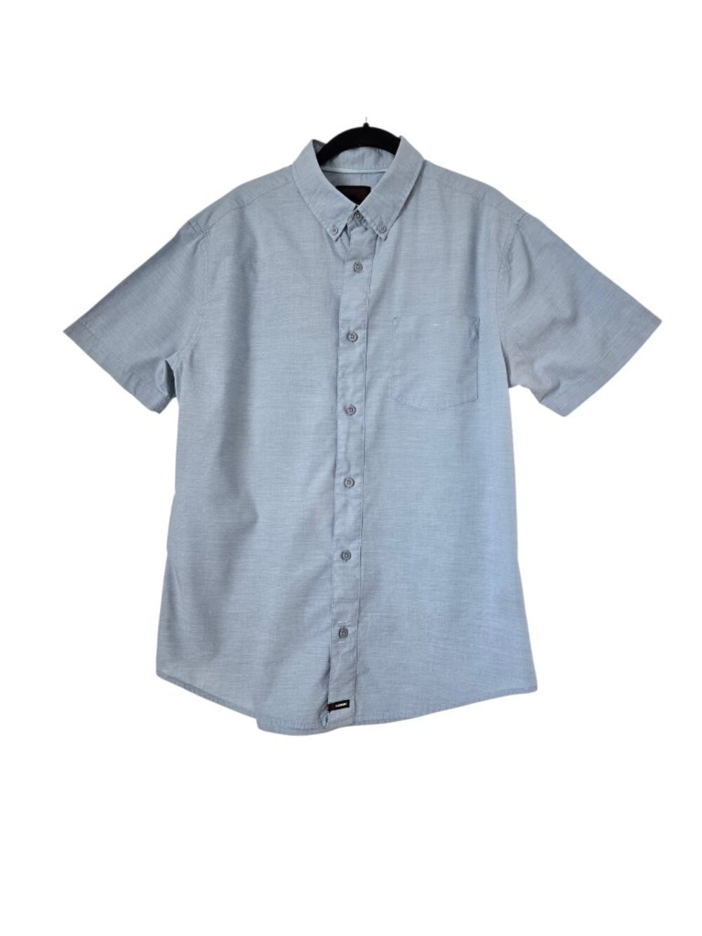 Tony Hawk Light Blue Short Sleeve Cotton Button Down Skater Shirt Large
